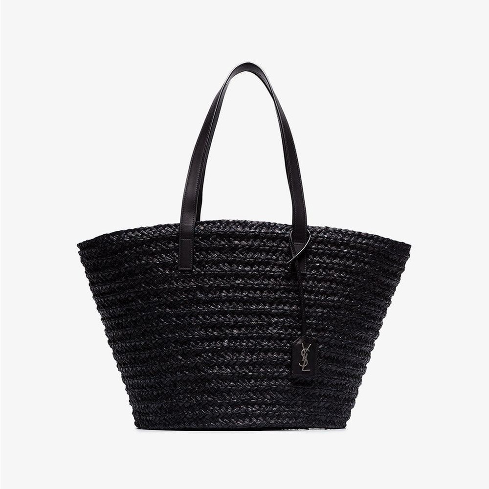 Saint Laurent panier raffia tote